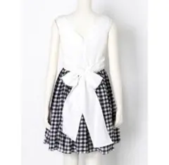 新品ダズリン★バックリボンギンガムワンピース