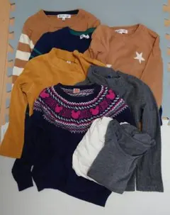 ヒートテック2枚　フリース2枚　ニット4枚セット