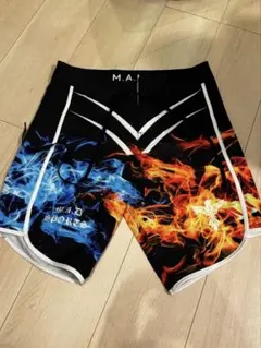 mad sport マッドスポーツ サーフパンツ 炎デザイン 26 フィジーク 未使用品】 M.A.D Board Shorts サーフパンツ 26 - メルカリ