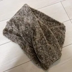 スヌード　茶色　ブラウン　もふもふ