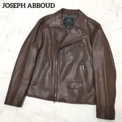 新品2024年作品JOSEPH ABBOUDダブルライダースジャケットブラウン 2026年最新】JOSEPH ABBOUD メンズ レザージャケット・ライダースの