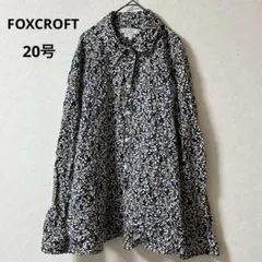 FOXCROFT【20号】花柄 長袖シャツ 海外古着 大きい 一点物 インポート
