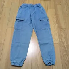 新品☆コムサイズム　デニムジョガーカーゴパンツ140㎝