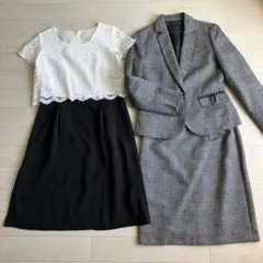 セレモニースーツ　3点セット（ジャケット、スカート、ワンピース）M