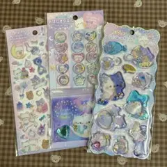 ナイトミャウ　シール3種　おはじきシール　ウォーターシール　クーリア