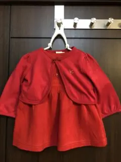 組曲カーディガン　familiar ジャンパースカート【訳有】セット　70〜80