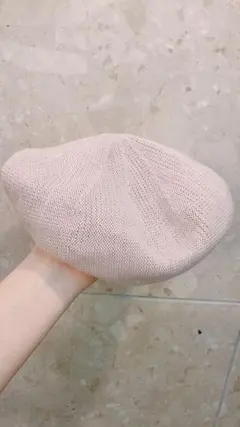 薄ピンクベレー帽