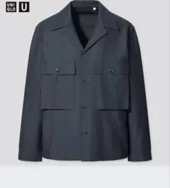 【UNIQLO U】ジャージーシャツジャケット　L ユニクロ　美品　着用回数少