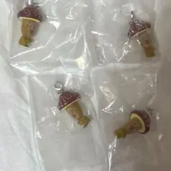 こびとづかん　めじるしマスコット　ベニキノコビト4体