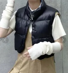 【2WAY】リバーシブルフェイクダウンベスト