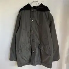 70s アメリカ製 中綿ジャケット ヴィンテージ 古着 マルチポケット ブラック