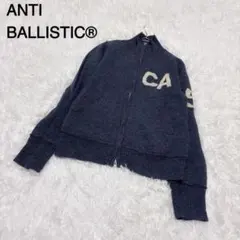 【アンティバルリスティック】長袖パーカー　ニットカーディガン　ロゴ　ネイビー