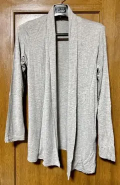 【 UNIQLO ／ ユニクロ 】カーディガン　Lサイズ　グレー　ストレッチ素材
