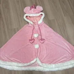 ミニーマウス風フード付きケープ