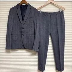 ZARA 4 WAY STRETCH チェック柄 セットアップ スーツ 46