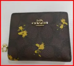 ◇ 美品 COACH コーチ 二つ折り財布シグネチャーウッドストック