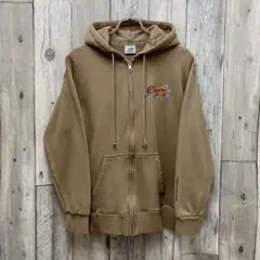 OLD PIKO 00s ピコ 両面プリント スウェット ジップ パーカー M