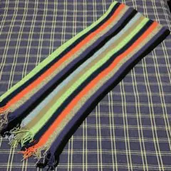 カシミヤ混 Les Copains ストライプマフラー