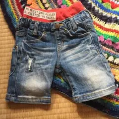 ハーフデニムパンツ 80