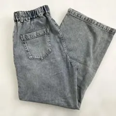 グローバルワーク　GOODデニムイージーパンツ　サイズL オーバーダイのサムネイル