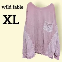 wild fable 【XL】くすみピンク Tシャツ 長袖 トップス ゆったり