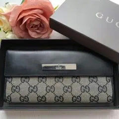 GUCCI グッチシマ メタルバー 長財布 ブラック Wホック 未使用 箱付き 