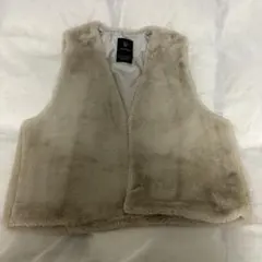 【wcloset】ダブルクローゼット　ファーベスト　冬ベスト