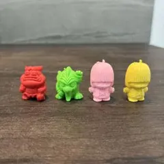 昭和レトロ 消しゴムフィギュア 4体セット 妖怪ダダダ　当時物 ミニフィギュア