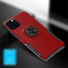 iPhone 11Pro MAX（6.5in）用 ケース 赤色 リング付きケース