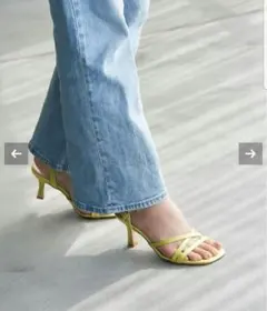 ルタロン♡S♡イエロー♡7cmクロスストラップサンダル