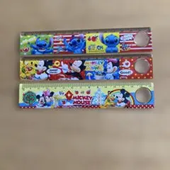 ディズニーキャラクター定規セット スティッチ ミッキー ミニー