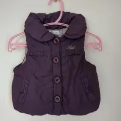 Noeil 紫色 中綿ベスト