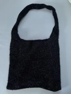 LEPSIM トートバッグ　黒　ファーバッグ