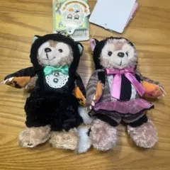 ダッフィー とシェリーメイ♡ハロウィンコスチュームぬいぐるみバッチ