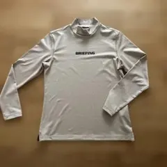 BRIEFING GOLF モックネックシャツ ベージュ S
