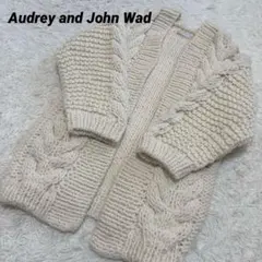 Audrey and John Wad 手編みペルーニット　ビッグカーディガン