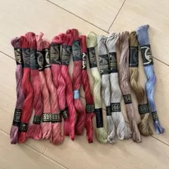 【カネボウ】 【15本】Kanebo 刺繍糸　まとめ売り　赤　ベージュ