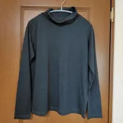 studio CLIP タートルネック長袖カットソー チャコール