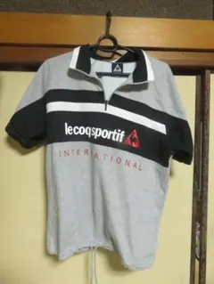 le coq sportif ジップアップシャツ グレー　ルコック　ポロシャツ