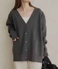 ピュアルセシン Dunoir スポンディッシュBIGVネックカーディガン