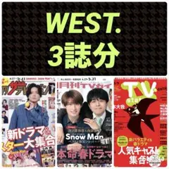WEST. 月刊ザテレビジョン 月刊TVガイド TVstation 切り抜き