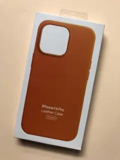 iPhone 14 Pro レザーケース 新品 オレンジ MagSafe対応