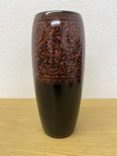 讃岐漆芸　花瓶 蒟醤塗 隆之作 アンティーク　インテリア　新品未使用品 讃岐漆芸 花瓶 蒟醤塗 隆之作 アンティーク インテリア 新品未使用品