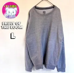 usa古着 FRUIT OF THE LOOM スウェット L グレー 無地