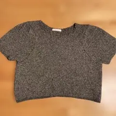 PROPORTION 半袖クロップドニット