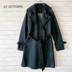 22 OCTOBRE レオパード柄キルティングライナー付 トレンチコート（M）のサムネイル