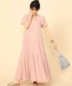 MARIHA マリハ　夏の月影のドレス　袖あり　ピンク