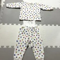 バースデイ　アルファベット柄 キルトパジャマ 90 上下セット