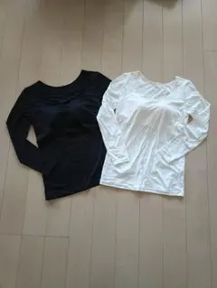 ユニクロ UNIQLO ヒートテック ブラUネックT 8分袖 Mサイズ