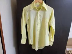 90's US古着 長袖シャツ　イエロー　無地　⑲